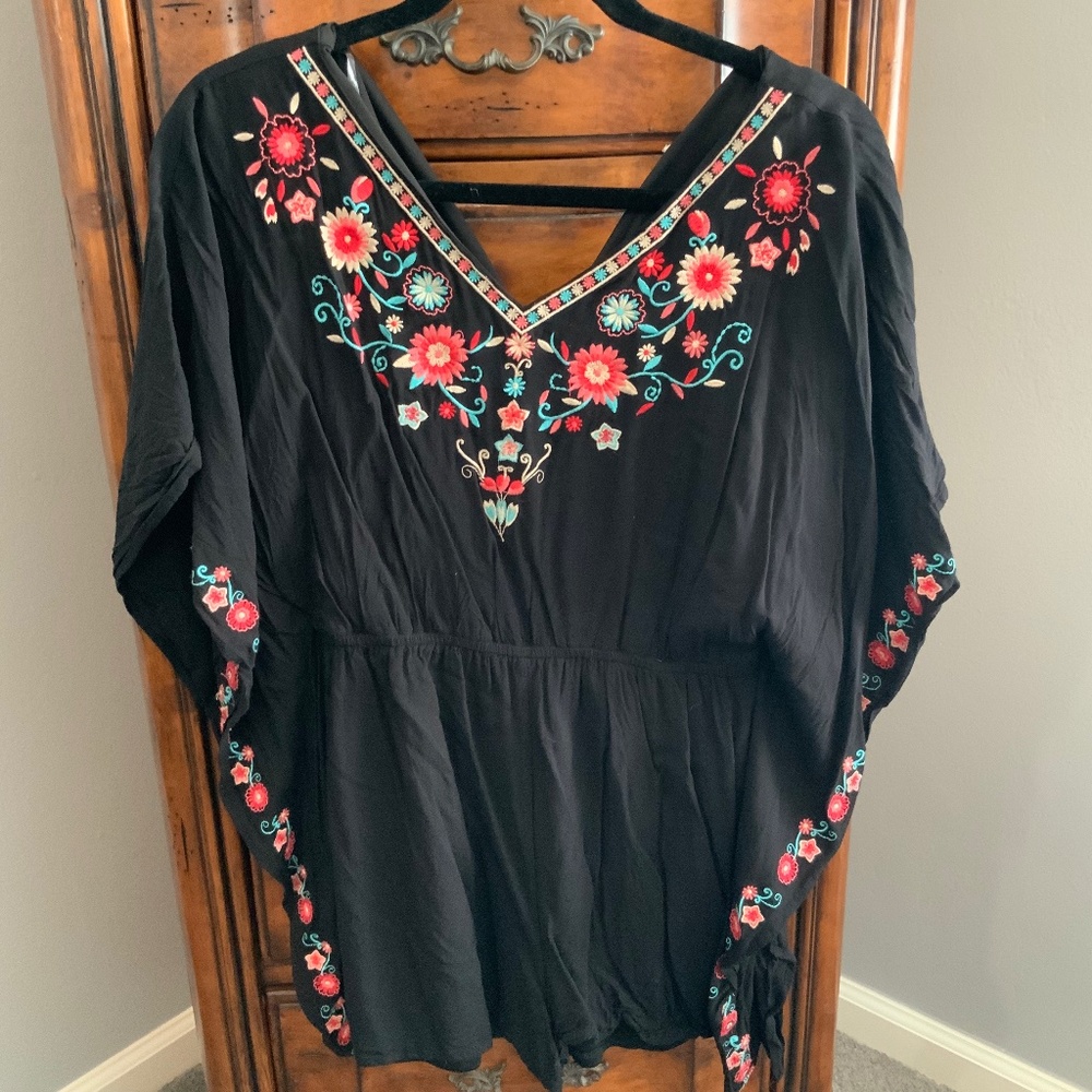 Black Mexican Casual Romper